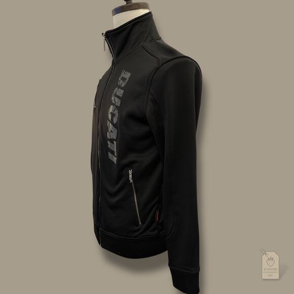 PUMA Ducati Jacket Men’s Small Black Full Zip Track Moto Racing Jacket - Picture 4 of 7